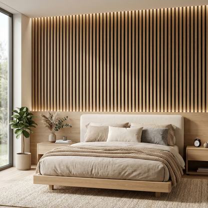 Premium Acoustic Slat Wall Panel – 270 × 110 cm