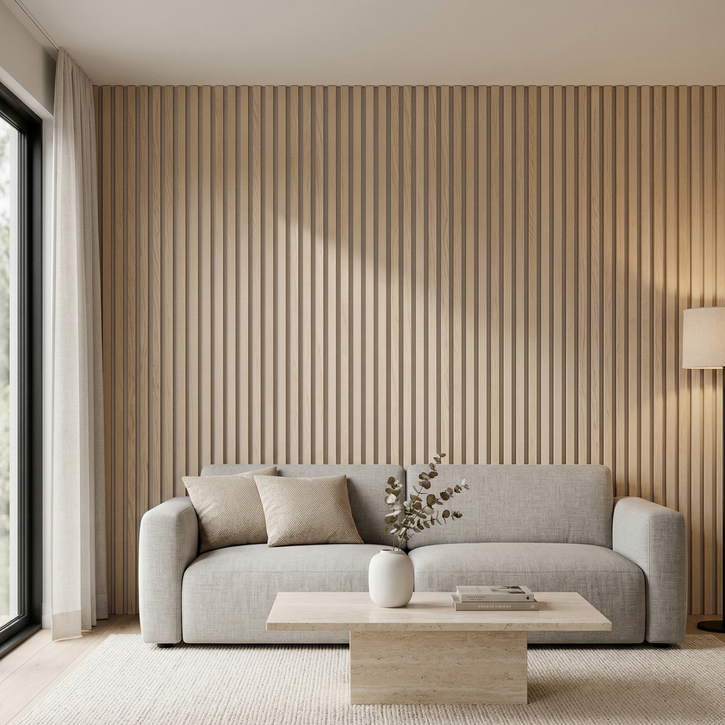 Premium Acoustic Slat Wall Panel – 270 × 110 cm