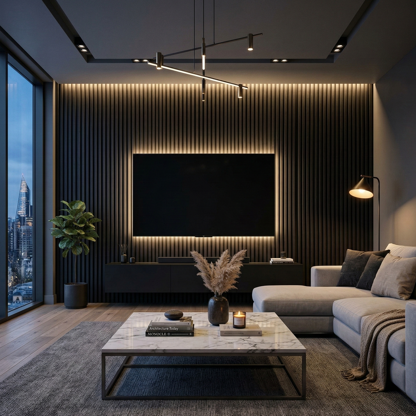 Premium Acoustic Slat Wall Panel – 270 × 110 cm