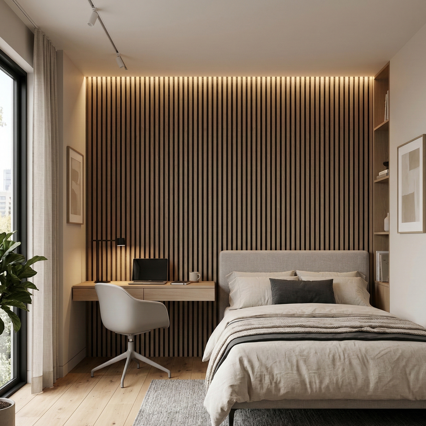 Premium Acoustic Slat Wall Panel – 270 × 110 cm