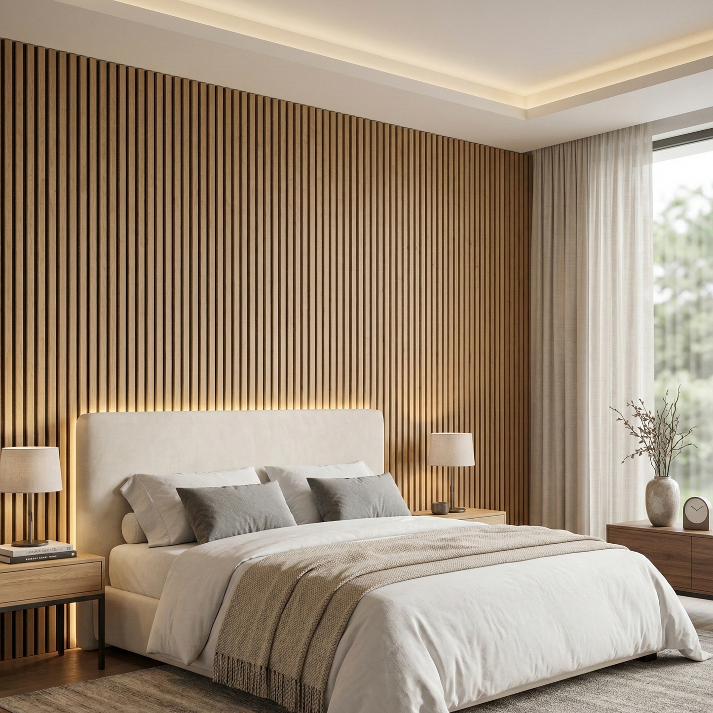 Premium Acoustic Slat Wall Panel – 270 × 110 cm