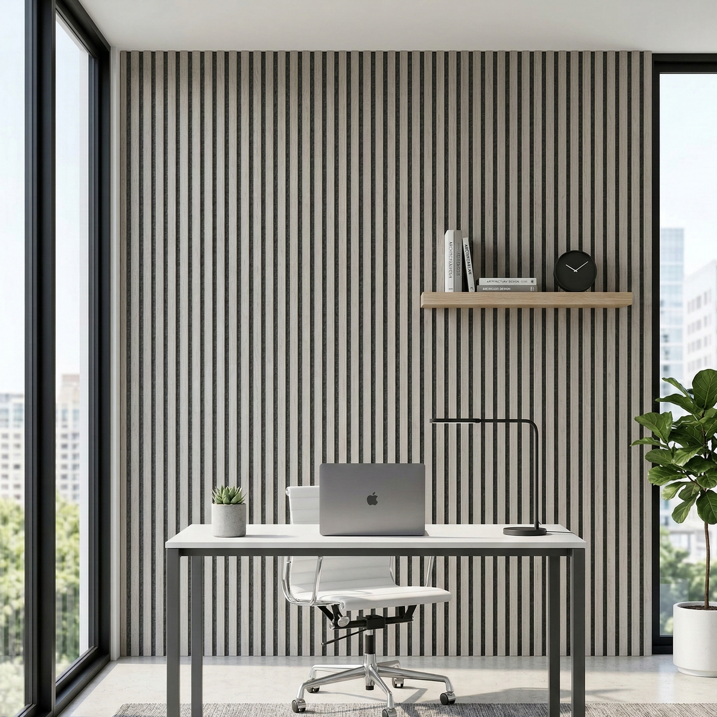 Premium Acoustic Slat Wall Panel – 270 × 110 cm